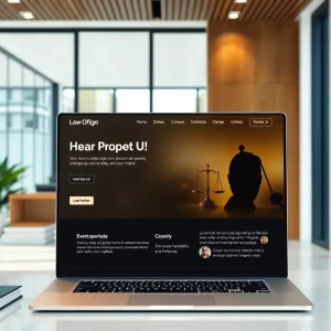 A visually appealing law firm website that features Motion UI technology.