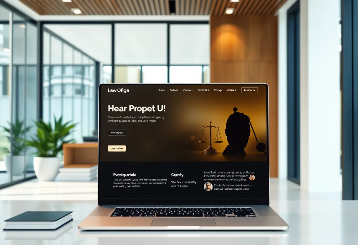 A visually appealing law firm website that features Motion UI technology.