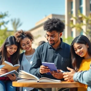 Students of various backgrounds studying together at Michigan State University