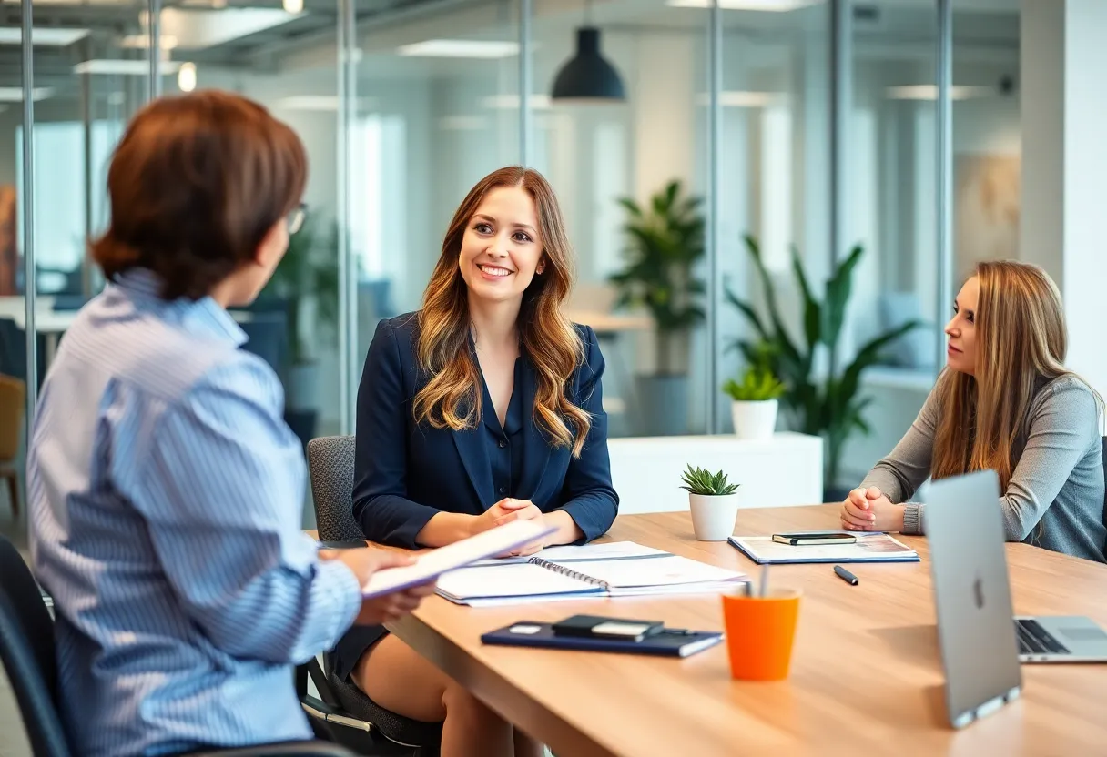 Natalie Wills, the new Senior Vice President of Brand Marketing at Expedia Group, in a modern office.