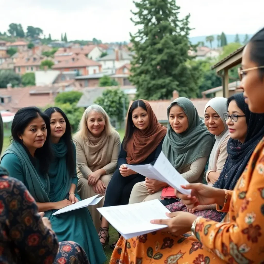 Group of women gathered for a charity meeting in Northville