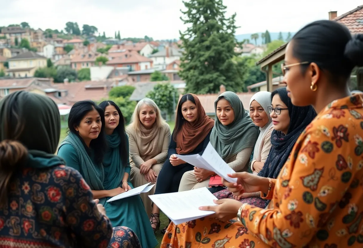 Group of women gathered for a charity meeting in Northville