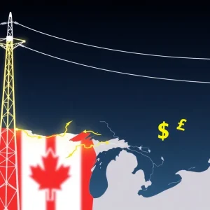 Illustration of electricity trade between Ontario and the U.S.