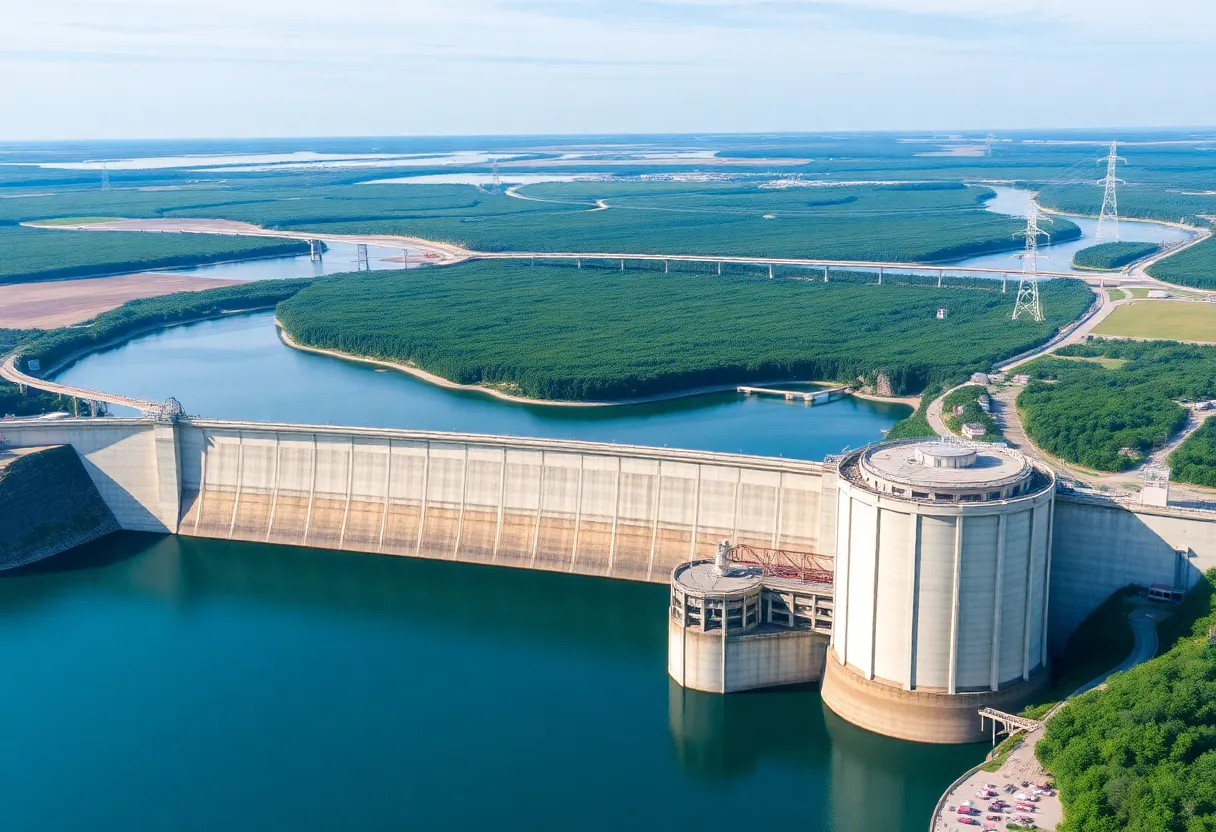 Hydroelectric power station in Ontario, Canada