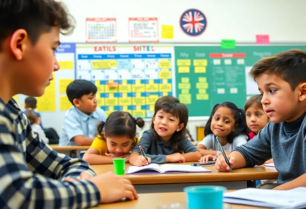 Classroom scene in Plymouth-Canton Community Schools