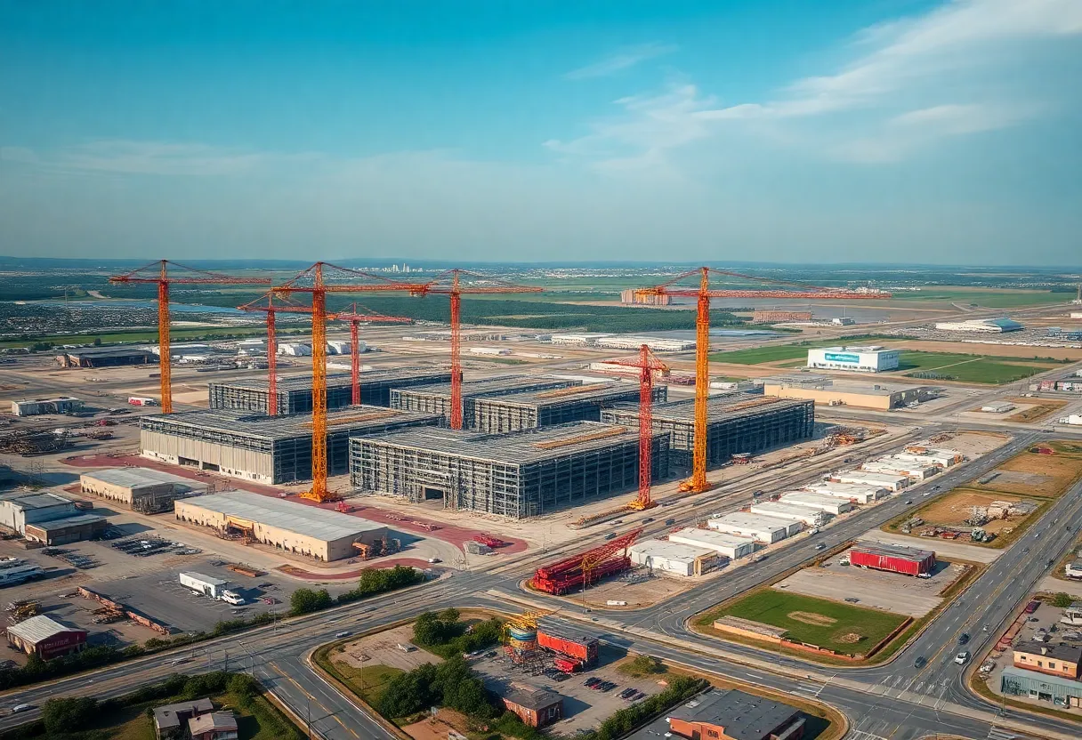 Construction site of the Plymouth Township gigafactory