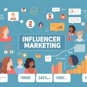 Visual representation of influencer marketing analytics and metrics