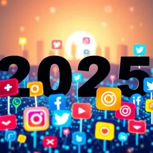 Illustration of social media platforms with recommended posting frequencies for 2025.