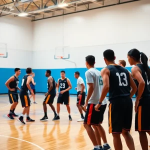 Michigan State Spartans basketball team competing on the court