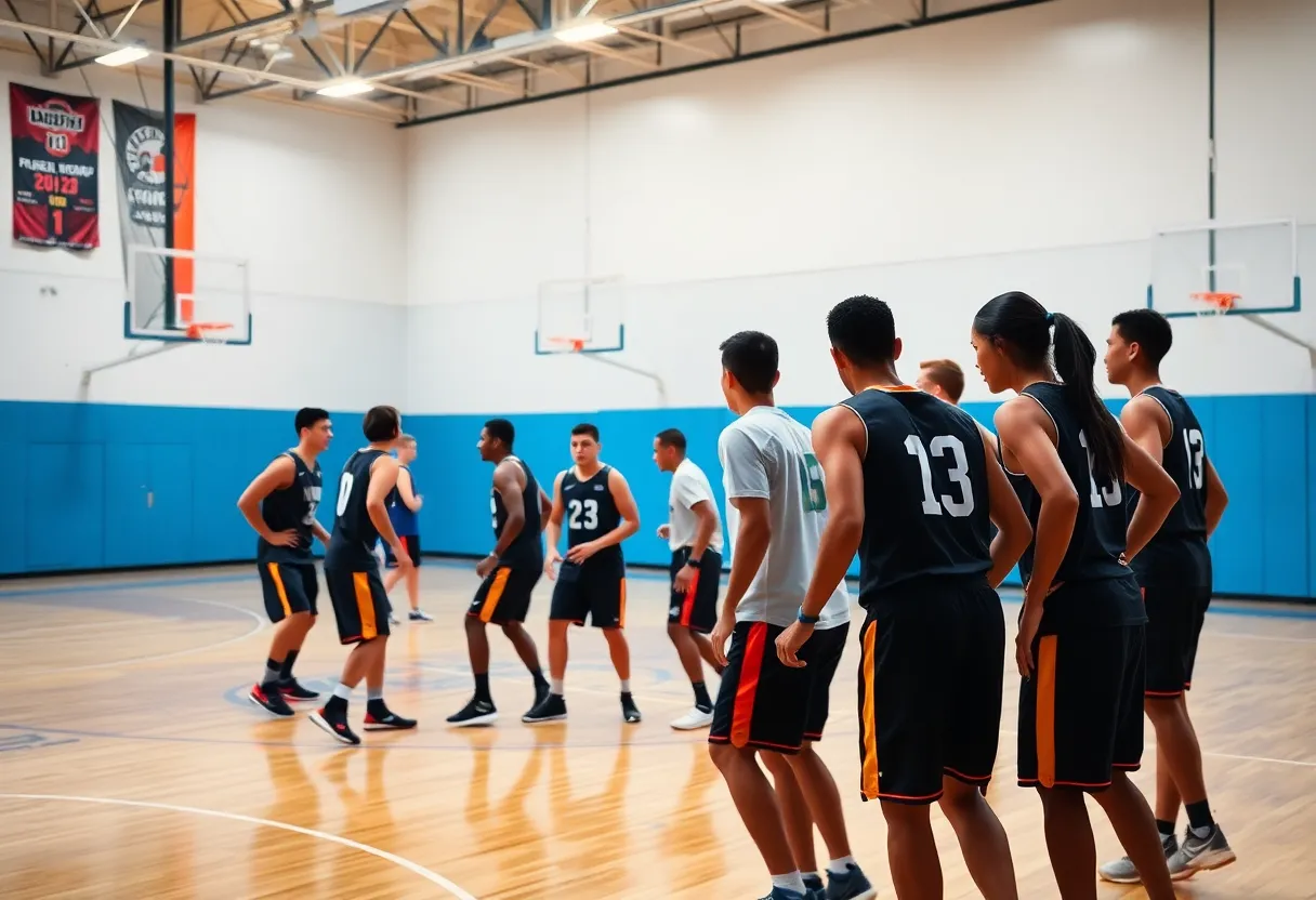 Michigan State Spartans basketball team competing on the court