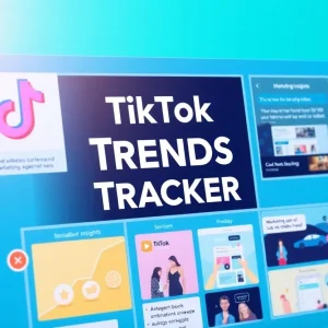 Graphic illustrating the TikTok Trends Tracker for marketers