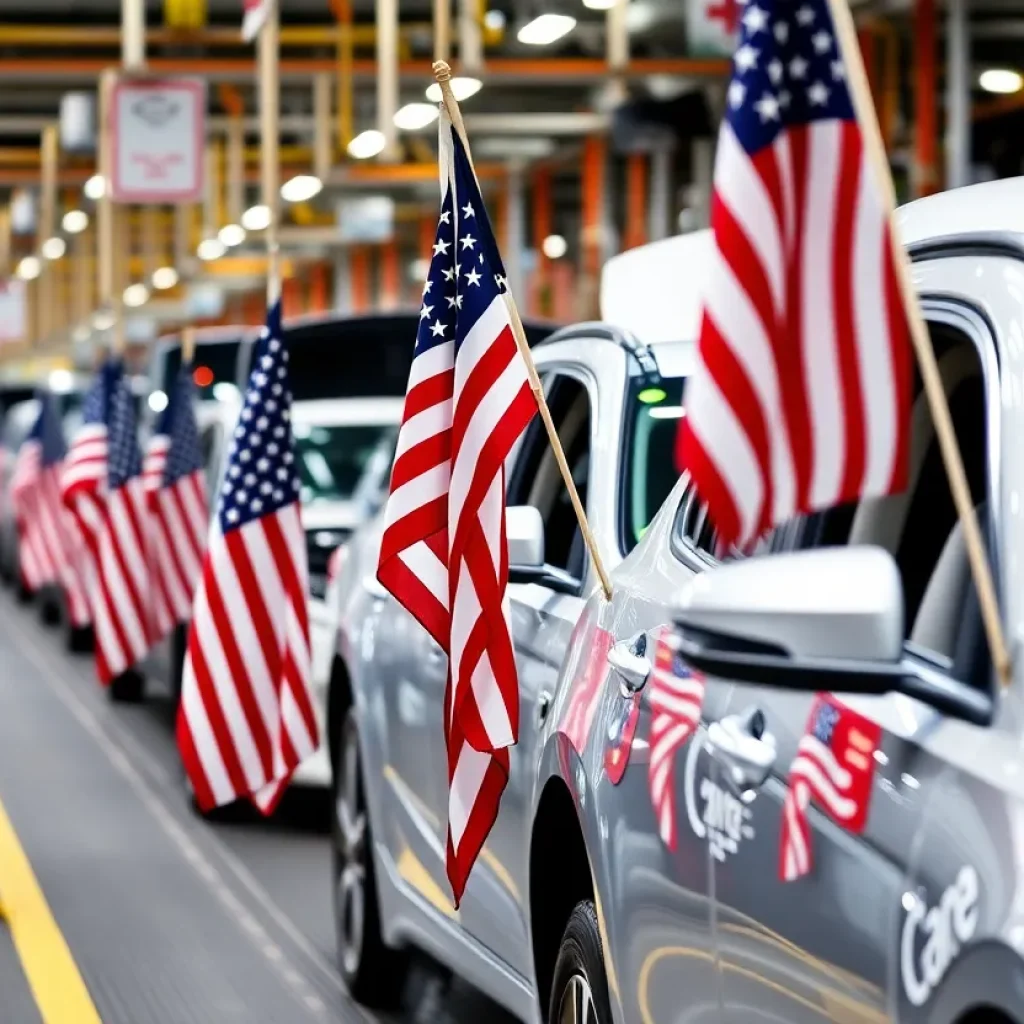 Image illustrating U.S. automakers benefiting from tariff exemptions