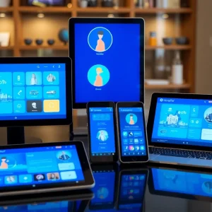 Modern digital devices displaying engaging user interfaces.