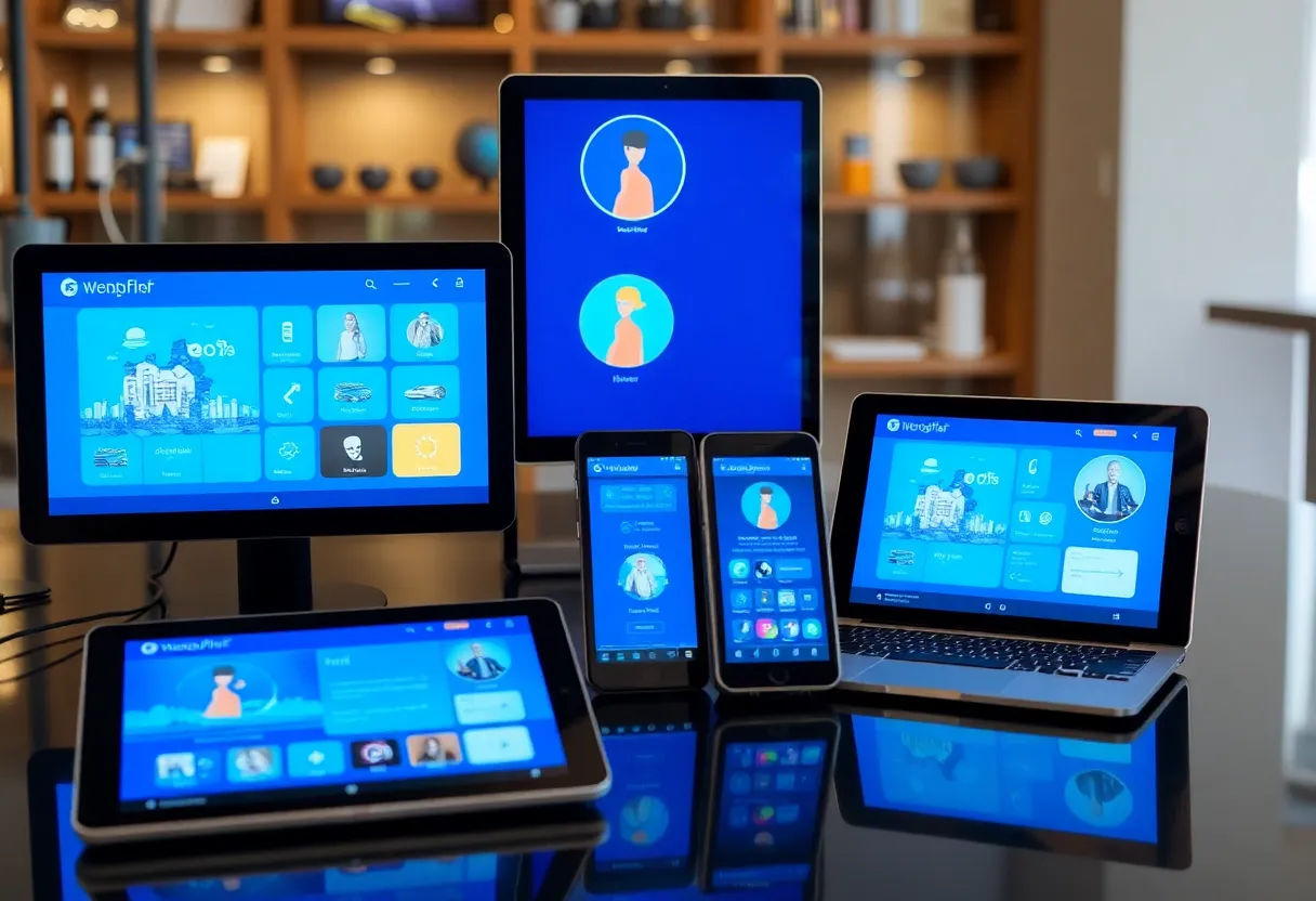 Modern digital devices displaying engaging user interfaces.