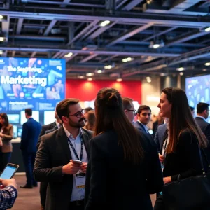 Professionals networking at an e-commerce growth conference in 2025