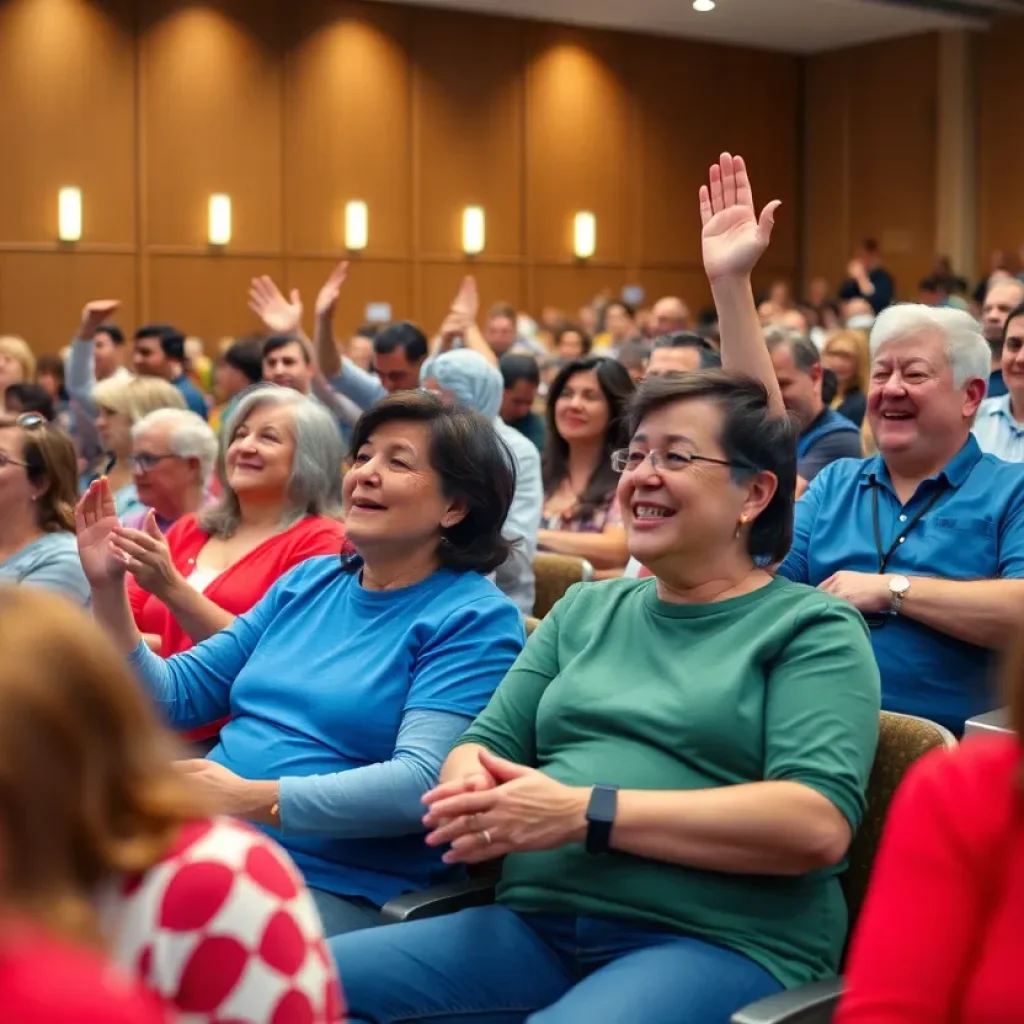 Residents gathered at the State of the Cities address in Farmington