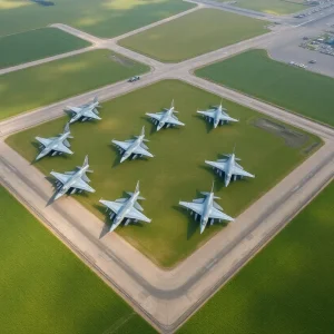 Fighter jets on the tarmac at Selfridge Air National Guard Base