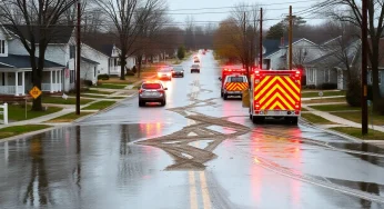 Flooding Forces Emergency Repairs in Canton, Michigan