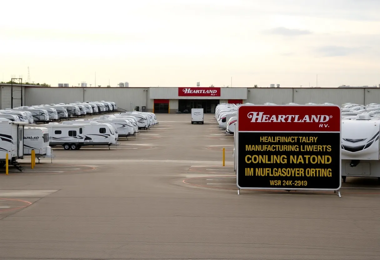 Closed Heartland RV manufacturing facility in Sturgis