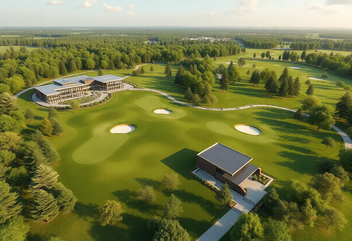 Rendering of the renovated Highlands Course at Atlanta Athletic Club