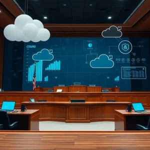 Digital representation of Iredell County's new eCourts system