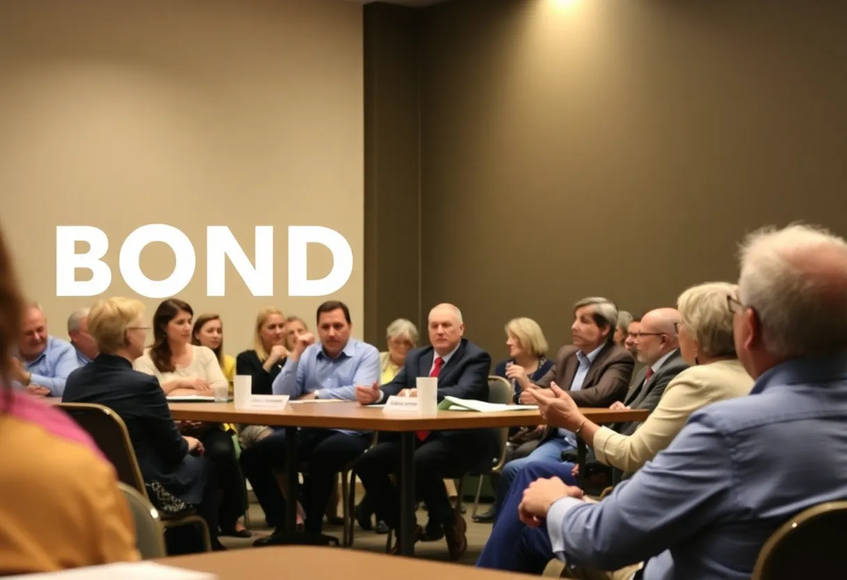 Residents discussing Livonia's bond proposal