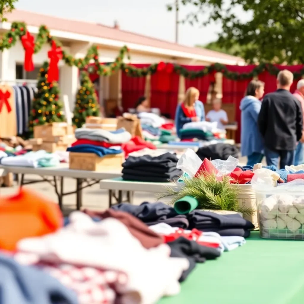 Christmas in July silent auction with donations for survivors