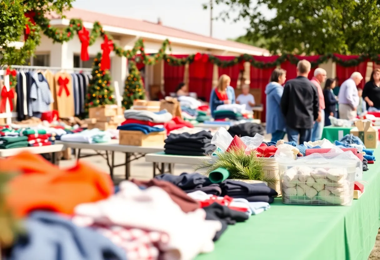 Christmas in July silent auction with donations for survivors