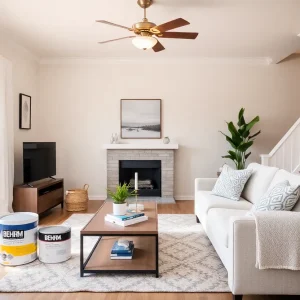 A collection of Masco home improvement products in a stylish renovation setup.