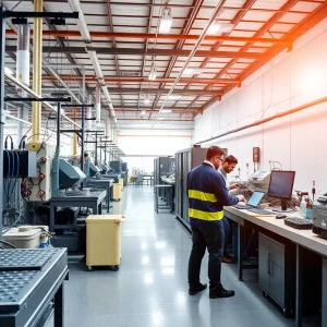 Interior view of NxLite's AIM Center showcasing advanced manufacturing technology