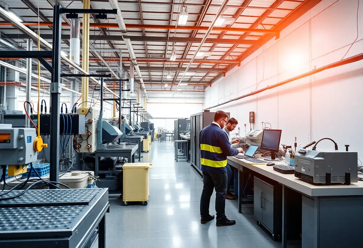 Interior view of NxLite's AIM Center showcasing advanced manufacturing technology