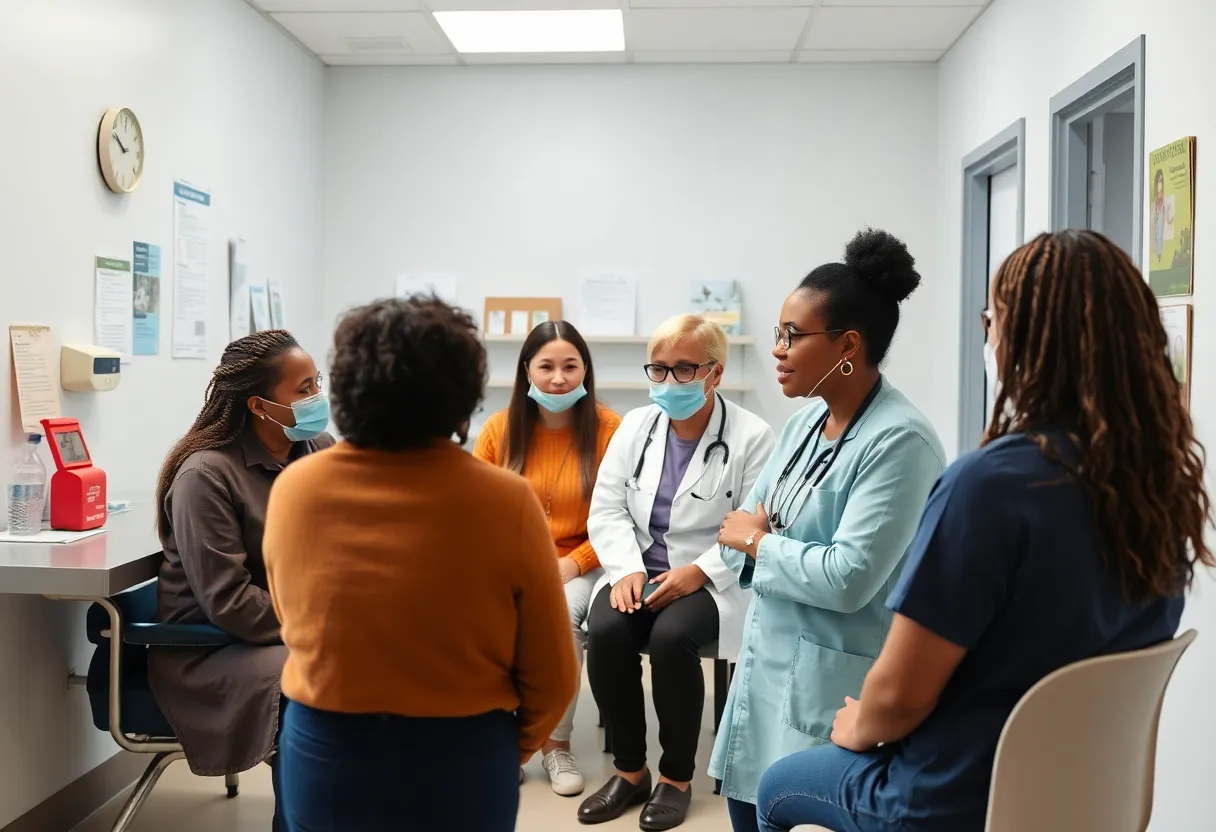 Exterior view of Ohio Valley Health Center with patients outside