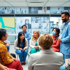Patient advocates engaging with healthcare professionals in a collaborative discussion.