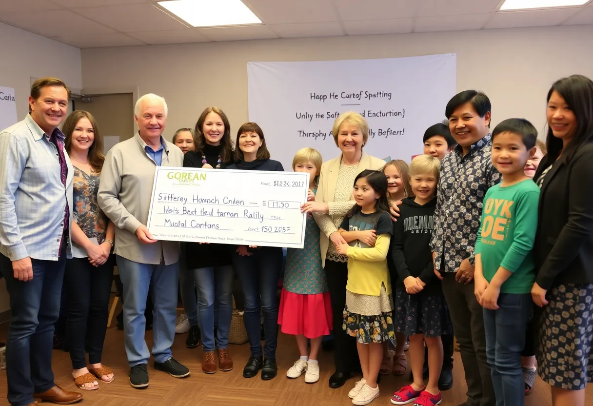 Donation ceremony by Republican Women's Club to Big Brothers Big Sisters