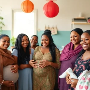 Diverse mothers receiving cash aid in a community setting