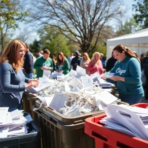 Participants engaging in the Shred and Protect event in Novi