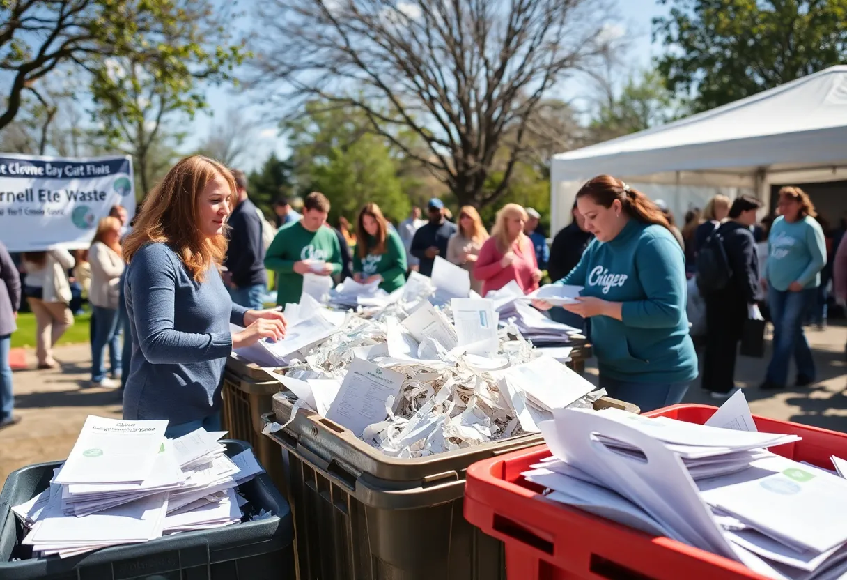 Participants engaging in the Shred and Protect event in Novi