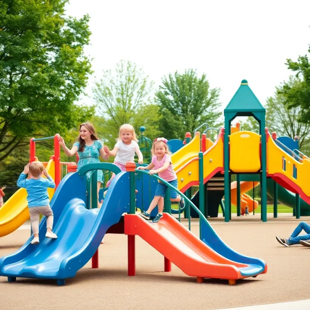Children enjoying playtime at Soroptimist Park