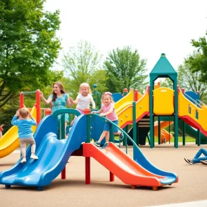 Children enjoying playtime at Soroptimist Park