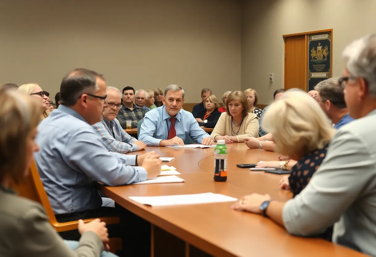 Township officials discussing water and sewer ordinance