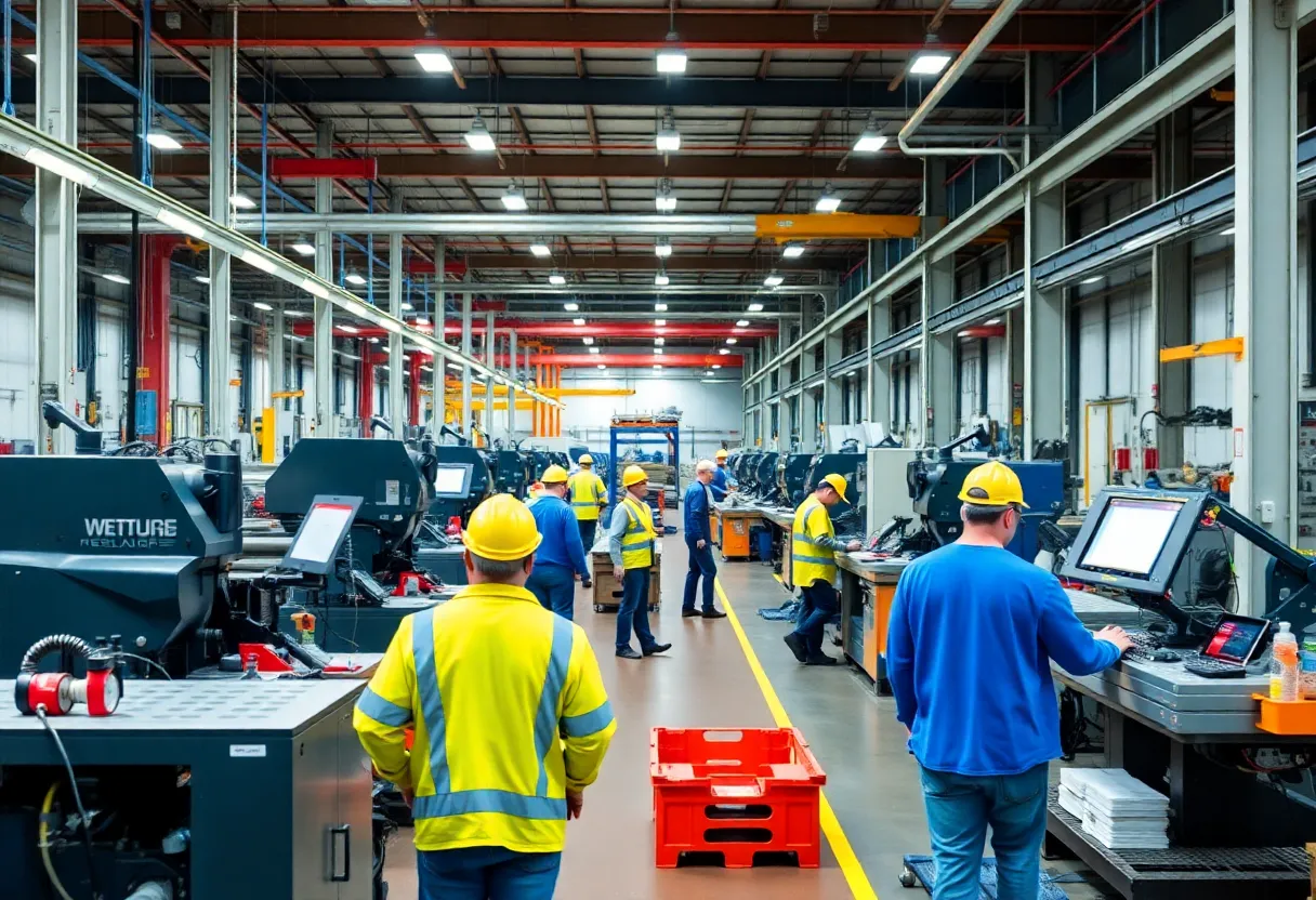 Westland manufacturing facility bustling with activity