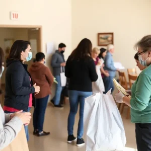 Community support center for wildfire recovery efforts